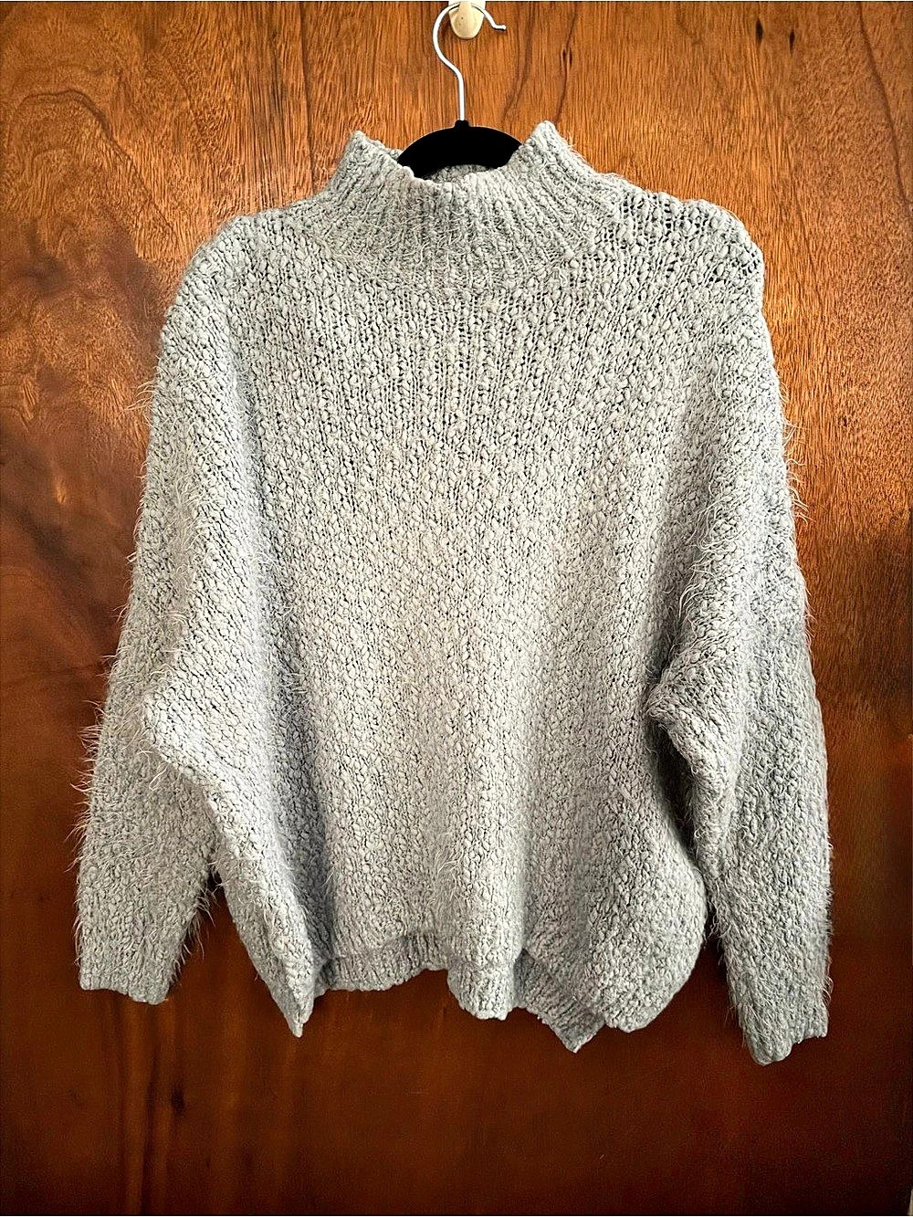 debut Light Blue Mock Turtleneck Sweater Size Large